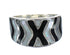 Sterling Silver Mother Of Pearl Jet Inlay Southwest Jewelry Ring Size 5-1/4 RX92378